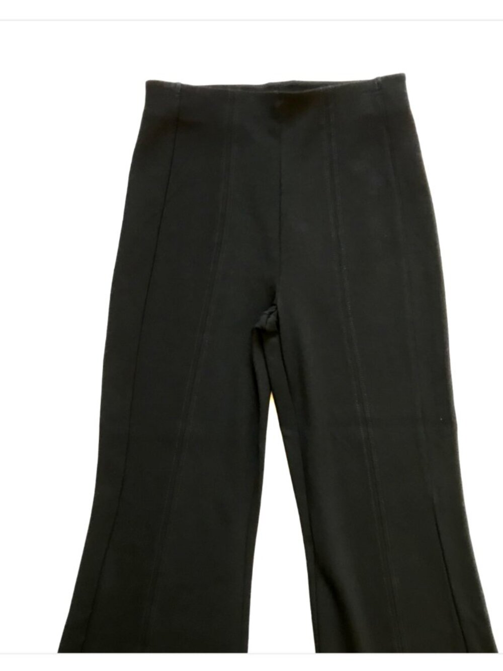 ME + EM Travel Tailored Pants Womens 6 Black High Rise Wide Leg Ponte Jersey - Picture 3 of 10